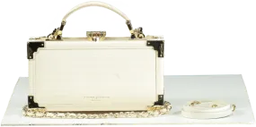 Aspinal of London Ivory Trunk Clutch Bag