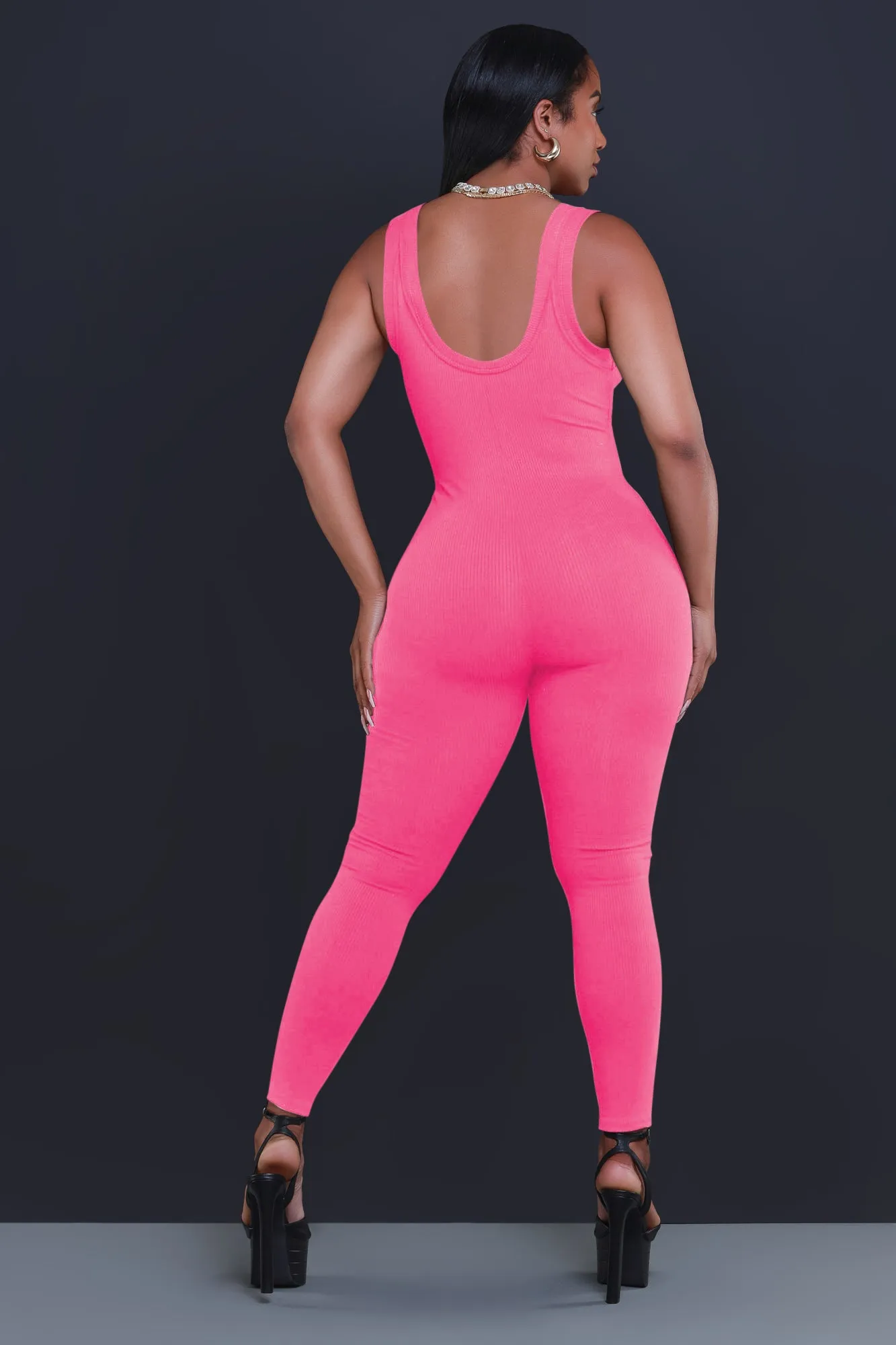 Cover Me Cellulite Deleter Sleeveless Jumpsuit - Magenta