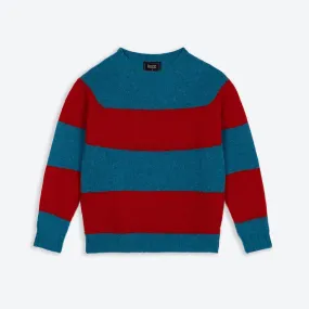 Lowie Blue   Red Stripe Scottish Jumper