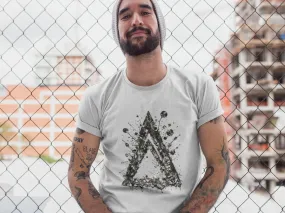 Melting Metallic Triangle Short Sleeve Staple T-Shirt