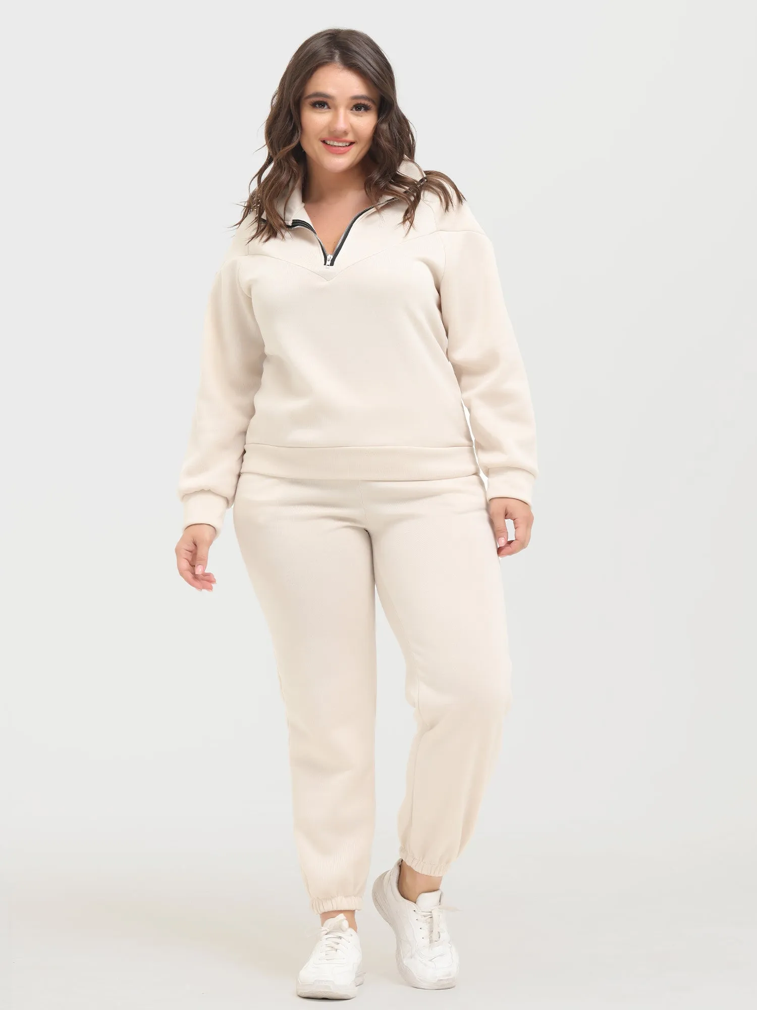 Midsize Long Sleeve Fleece Sweatershirt and Jogger Pants Set