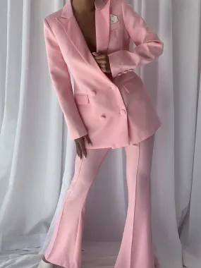 MILY Blazer & Flared Pants Set in Pink