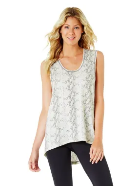 PANCHO TAIL-HEM TANK - SNAKE SKIN