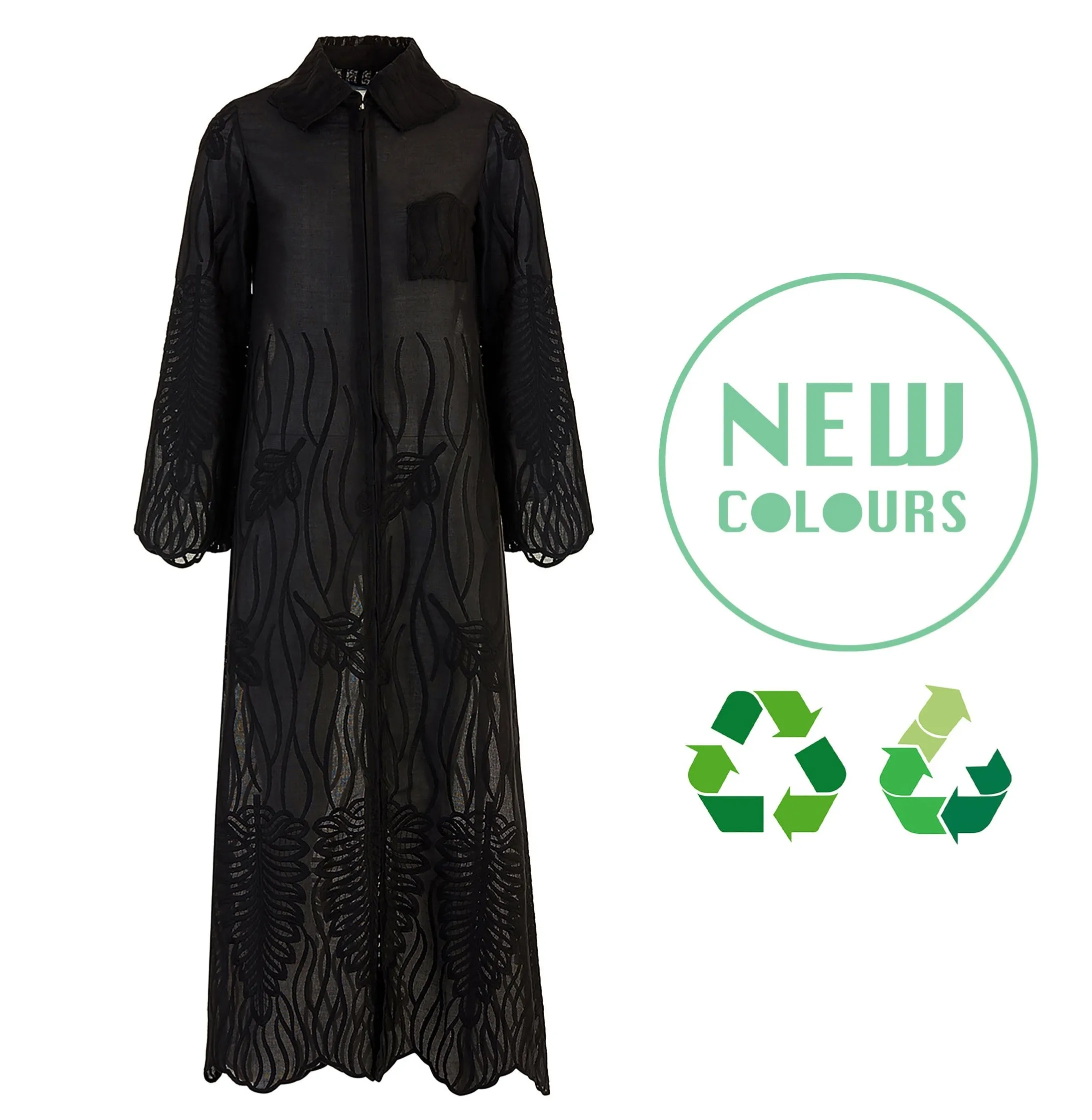 Recycled Alanis Kaftan - Black