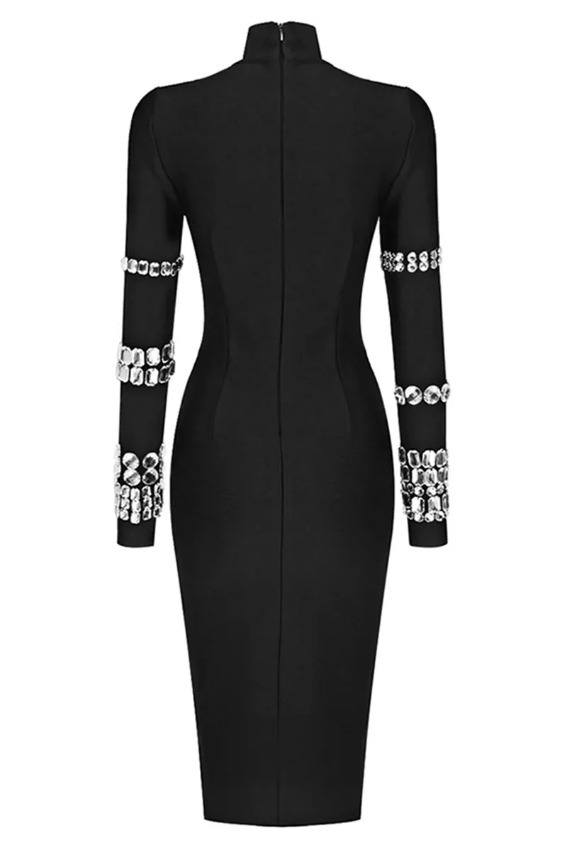 Sarah Rhinestones Embellished Midi Dress