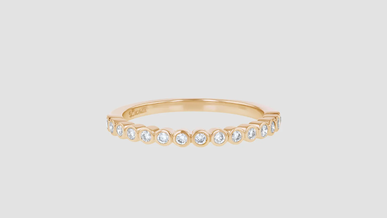 The Half Band Bezel Diamond Ring